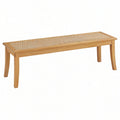 Panca in legno di teak e rattan intrecciato